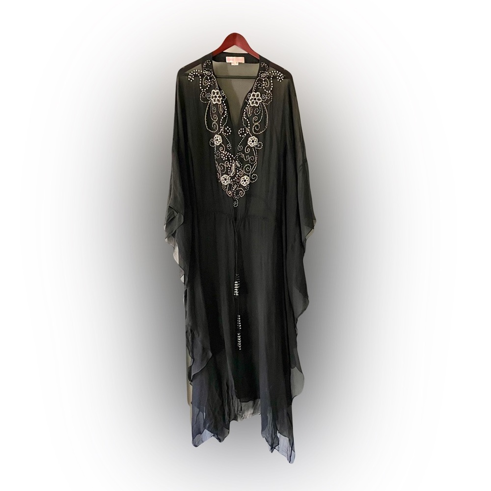 MONIQUE LESHMAN beaded, sheer dress/cover up in Medium.